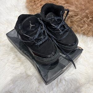 Jordan All-Black Youth Basketball Sneakers with Jumpman